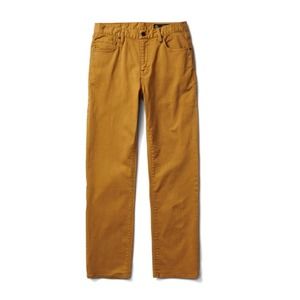 Roark Men’s HWY 190 5-Pocket Relaxed Fit Broken Denim Twill Golden
